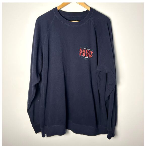 Salty Crew Men's 2XL Navy Pullover Sweatshirt - Picture 2 of 5